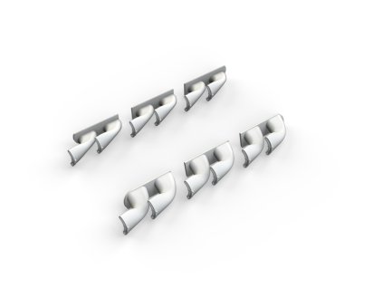 1/32 P-40 exhaust stacks fishtail for HASEGAWA kit