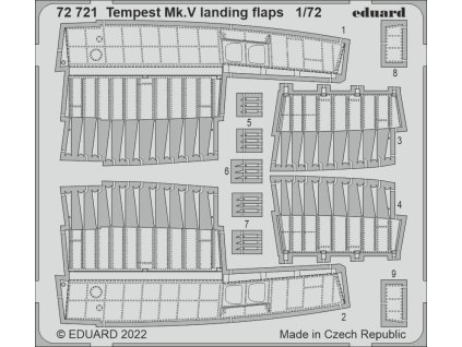 Tempest Mk.V landing flaps 1/72 recommended for AIRFIX