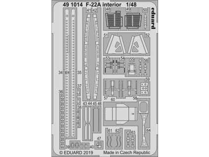 1/48 F-22A interior for HASEGAWA kit