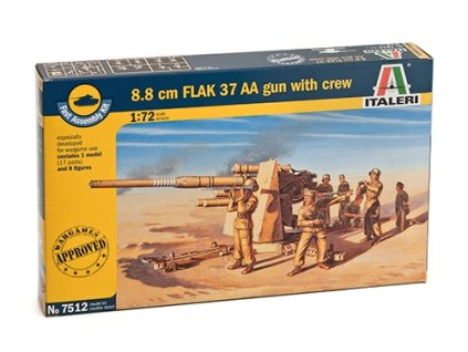 Fast Assembly 7512 - 8.8 CM FLAK 37 AA GUN with crew (1:72)