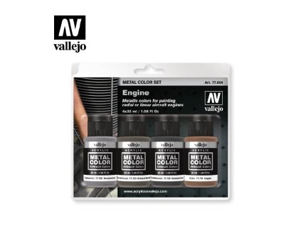 Vallejo Metal Color Set 77604 Engine (4x32ml)