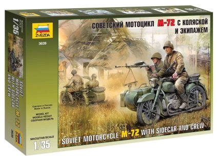 Zvezda 3639 - Soviet WWII Motorcycle M-72 (1:35)