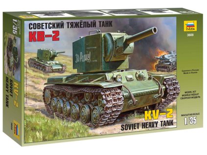 Zvezda 3608 - Soviet heavy KV-2 (1:35)