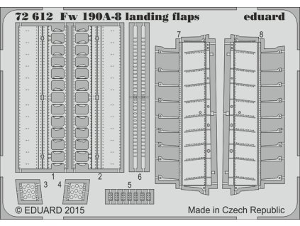 1/72 Fw 190A-8 landing flaps for EDUARD kit