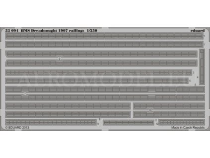 1/350 HMS Dreadnought 1907 railings  for TRUMPETER kit