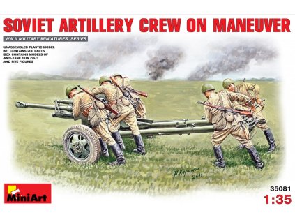 4814 1 35 soviet artillery crew on maneuver miniart