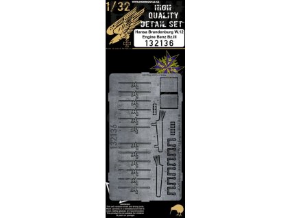 1/32 Hansa-Brandenburg W.12 Engine - Photo-etched Sets  - Benz Bz. III Wingnut Wings