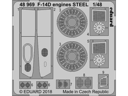1/48 F-14D engines STEEL for TAMIYA kit