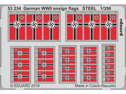 1/350 German WWII ensign flags STEEL