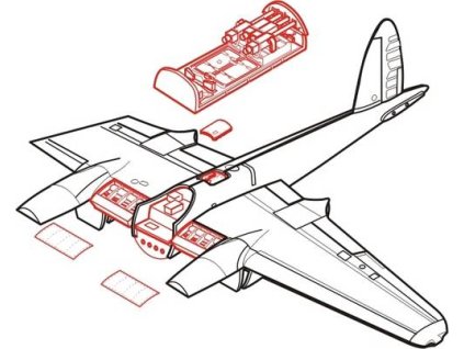 1/72 Mosquito Mk.IV - detail set for HAS