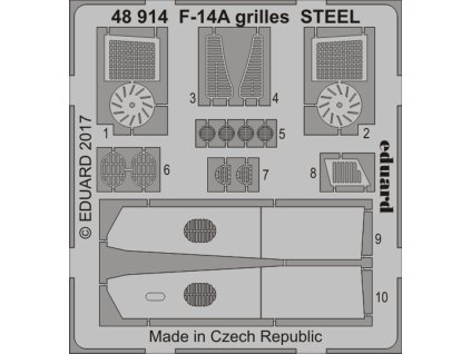 1/48 F-14A grilles STEEL for TAMIYA kit