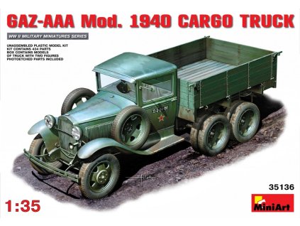 5015 1 35 gaz aaa mod 1940 cargo truck miniart