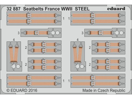 1/32 Seatbelts France WWII STEEL