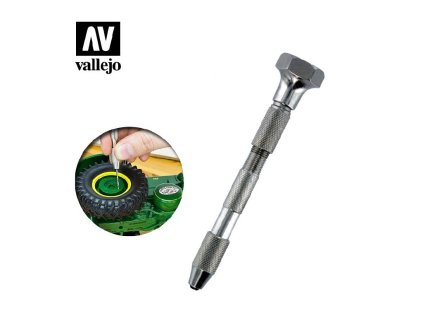 50663 23365 vallejo hobby tools spin top pin vice double ended t09001