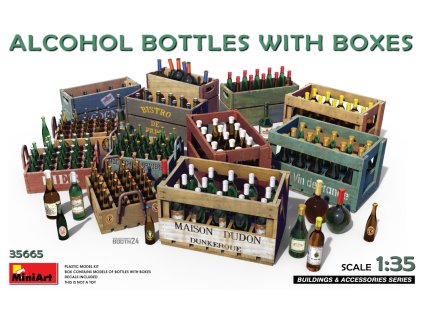 1/35 Alcohol Bottles with Boxes