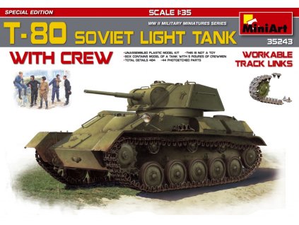 1/35 T-80 Soviet Light Tank w/Crew.Special Edition