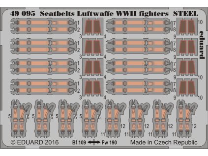 1/48 Seatbelts Luftwaffe WWII fighters STEEL