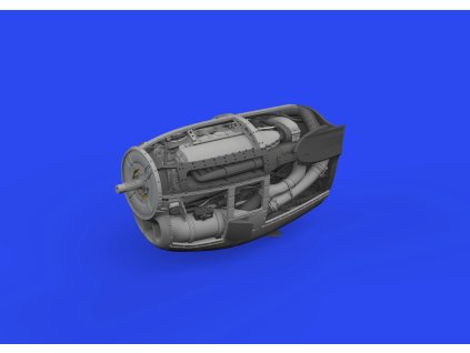 P-38J left engine PRINT 1/48 recommended for TAMIYA