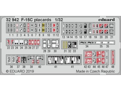 F-15C placards 1/32 recommended for TAMIYA