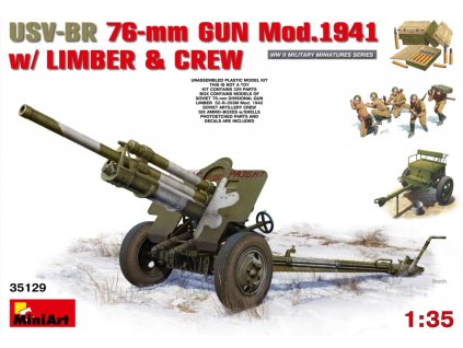 5183 1 35 usv br 76 mm gun mod 1941 w limber crew miniart