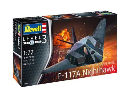 Revell 03899 Plastic Model Kit Aircraft Lockheed Martin F-117A Nighthawk Stealth Fighter 1/72