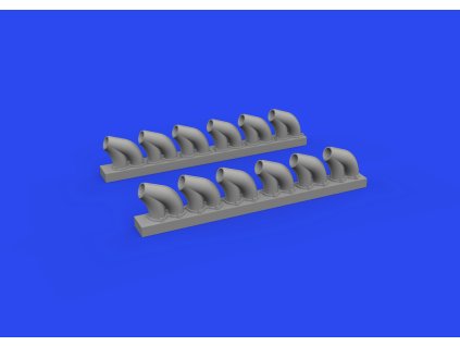P-39 exhaust stacks rounded PRINT 1/48 recommended for EDUARD