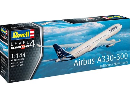 Plastic ModelKit letadlo 03816 - Airbus A330-300 - Lufthansa "New Livery" (1:144)