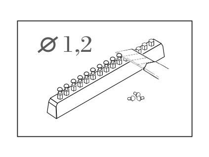 Button - head rivet calibre 1,2 mm (60 pcs)