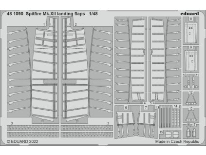 Spitfire Mk.XII landing flaps 1/48 recommended for AIRFIX