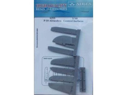1/48 P-39 Airacobra control surfaces