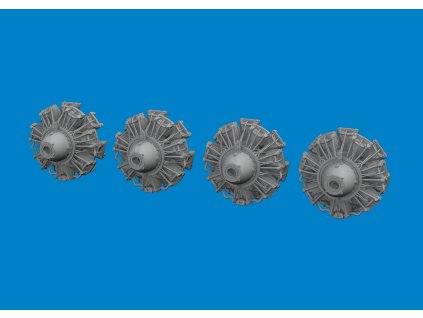 B-24J engines PRINT 1/48 recommended for HOBBY BOSS