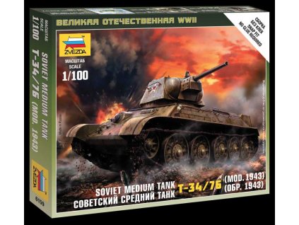 Wargames (WWII) 6159 - Soviet Medium T-34-76 mod.1943 (1:100)
