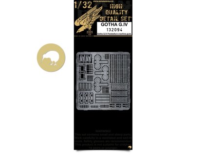 1/32 Gotha G.IV - Parabellum MG - Photo-etched Sets  - machine guns for Wingnut Wings kit