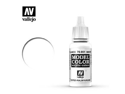 Vallejo Model Color 70951 White Matt (18 ml)