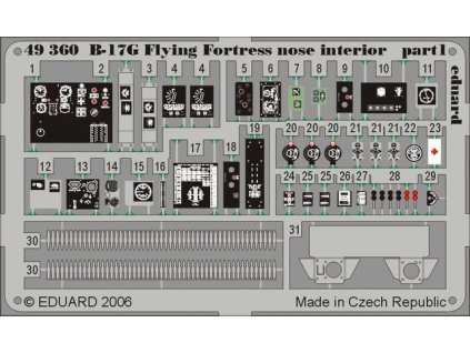 1/48 B-17G nose interior for REVELL/MONOGRAM kit