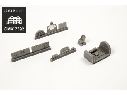 1/72 J2M3 Raiden Cockpit Set, for Hasegawa kit