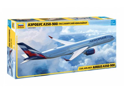 Plastikový model letadla 1/144 Airbus A350-900 - Zvezda