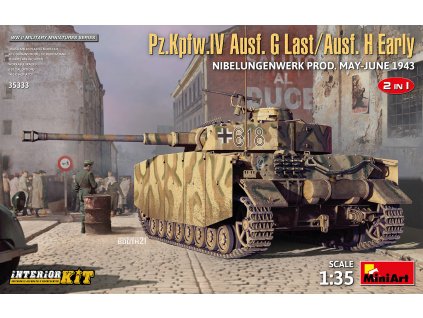 1/35 Pz.Kpfw.IV Ausf. G-Last/H-Early Nibelungenwerk Prod. (May-June 1943) 2in1 Interior Kit - Miniar