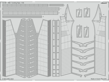 TBD-1 landing flaps 1/32 recommended for TRUMPETER