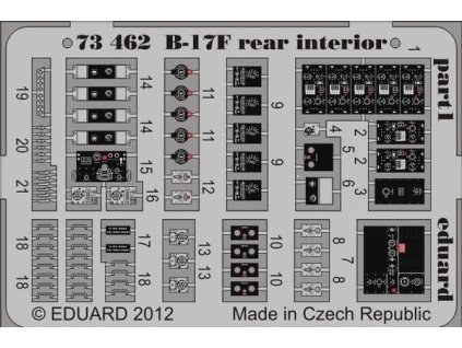 B-17F rear interior 1/72 recommended for REVELL