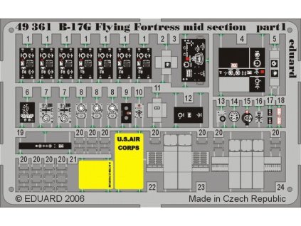 1/48 B-17G mid section for REVELL/MONOGRAM kit