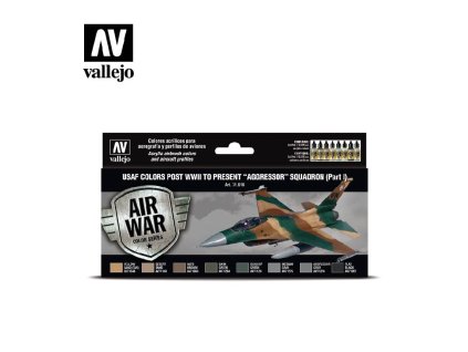 Sada akrylových barev pro Airbrush Vallejo Model Air 8 color set 71616 USAF colors post WWII to pres
