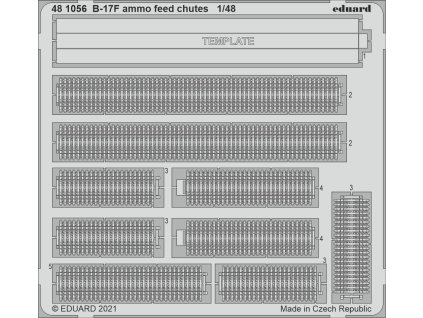 B-17F ammo feed chutes 1/48 recommended for HKM