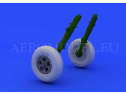 1/48 Spitfire wheels - 5 spoke, smooth tire for EDUARD kit