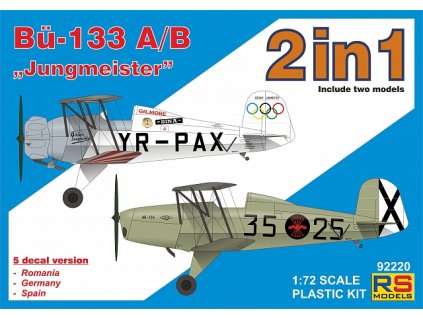 5819 1 72 bucker 133 a b jungm double kit 5 decal v for romania germany spain