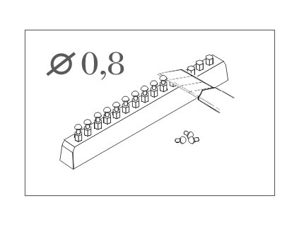 Button - head rivet calibre 0,8 mm (60 pcs)