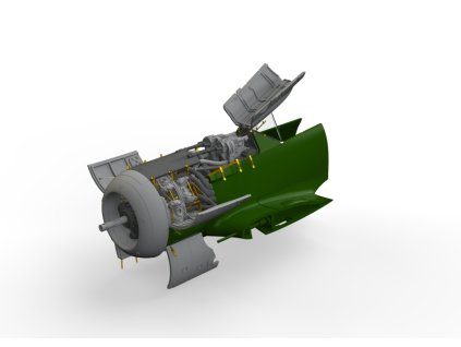 1/48 Fw 190A-8 engine & fuselage guns for EDUARD kit