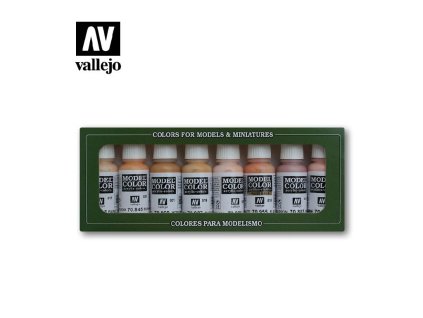 Vallejo Model Color 8 colors Set 70124 Face & Skin Tones (8)