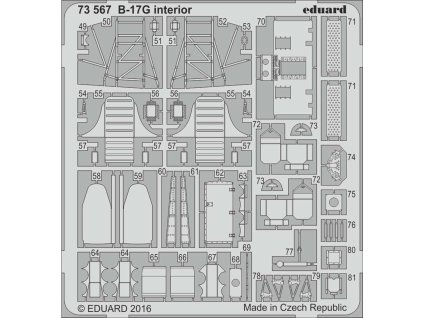 1/72 B-17G cockpit interior for AIRFIX kit