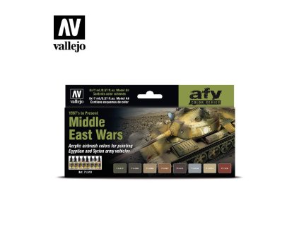 Sada akrylových barev pro Airbrush Vallejo Model Air AFV Set 71619 Middle East Wars (1967's to prese